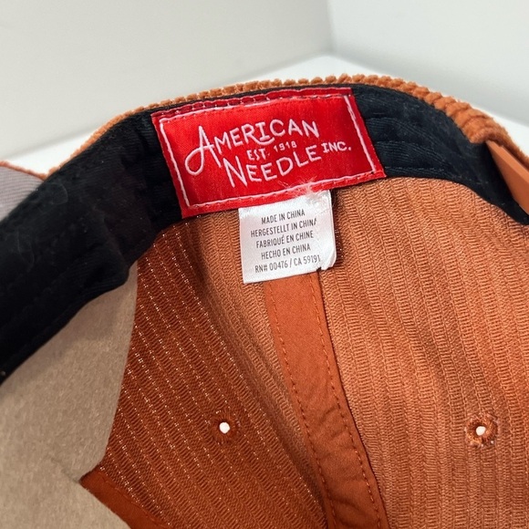 Brand New American Needle Brown Cordoroy Cowboy Cursive Script Hat - Picture 5 of 7